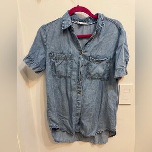 Jane and Delancey Blue Denim Button-Up Shirt